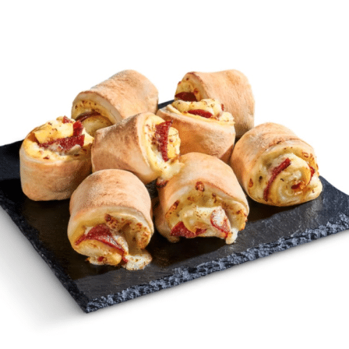 Gefüllte Pizzabrötchen mit Sucuk und Käse