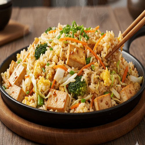 Reispfanne mit Tofu