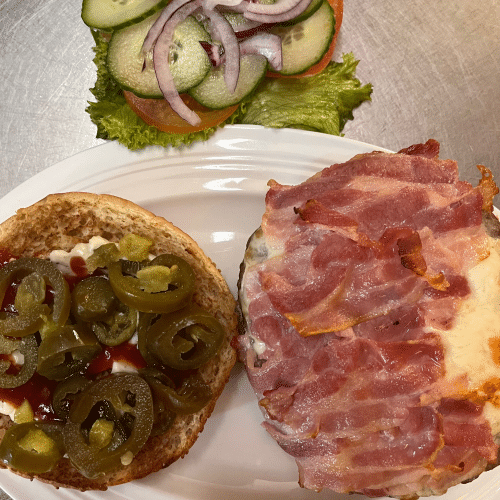 Bacon Chili Burger (scharf)