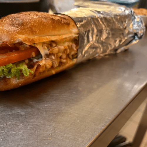 Baguette Hähnchen-Döner-Fleisch