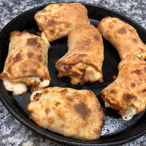 Pizzabrötchen Hähnchen-Döner-Fleisch