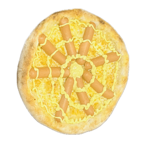 Curry Pizza mit Wurst