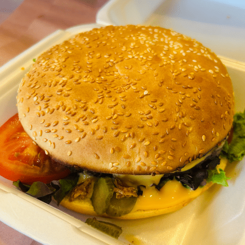 Chili-Cheeseburger(Scharf)