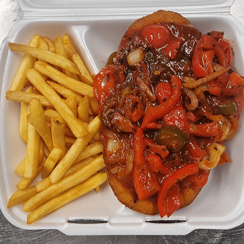 Diavolo-Schnitzel (scharf)