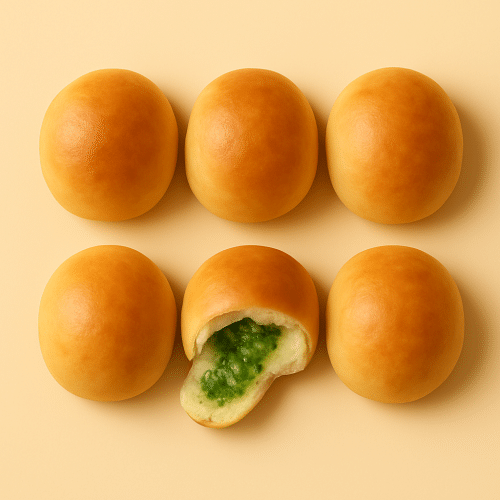 Pizzabrötchen gefüllt mit Kräutercreme (6 Stück)