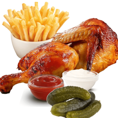 Halbes gegrilltes Hähnchen