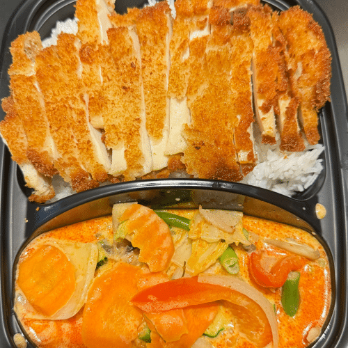Chicken Knusprige - Thai Rot Curry (leicht scharf)