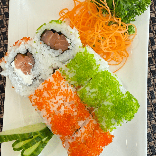 Inside Out Rolls - Lachs, Frischkäse, Tobiko