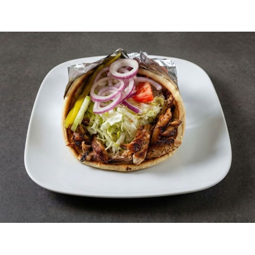 Gyros-Pita mit Gyros und Krautsalat