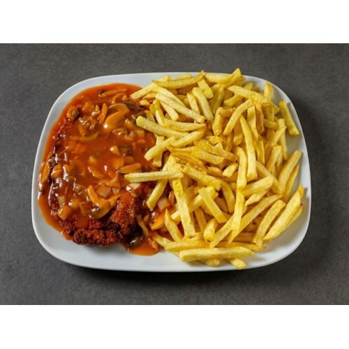 Jägerschnitzel vom Hähnchen