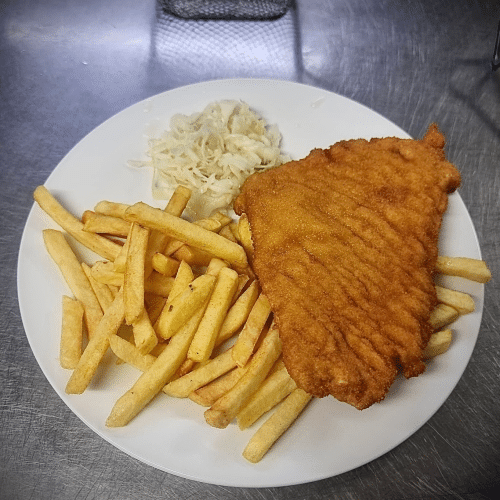Schnitzel mit Pommes Frites