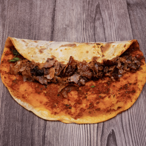 Lahmacun mit Kalbfleisch oder Hähnchen - Einzel