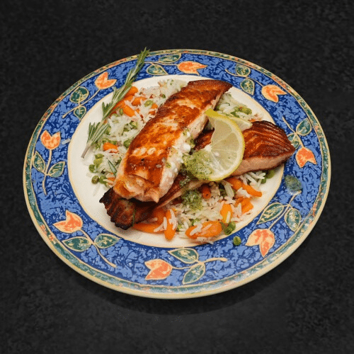 Gegrilltes Lachsfilet