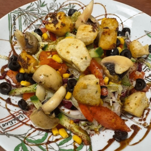 Mix Salat mit Hähnchenbrust