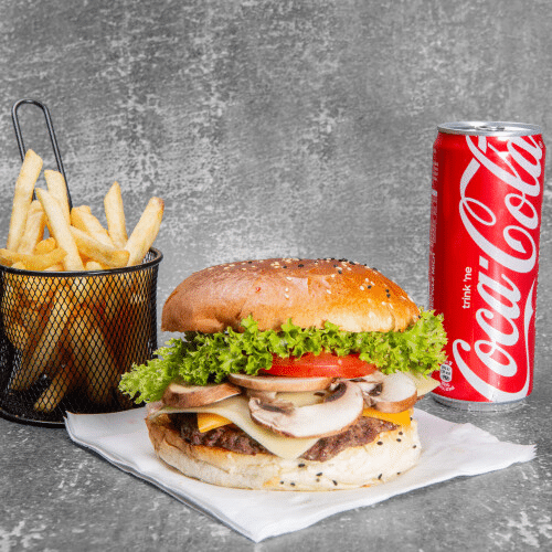 Boys Champignons Burger Menü