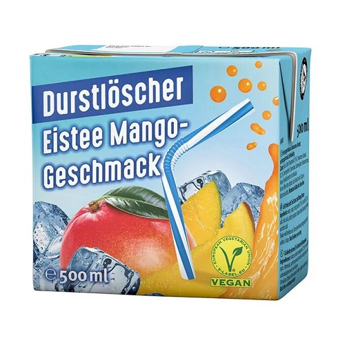 Durstlöscher Eistee Mango Geschmack 0,5l