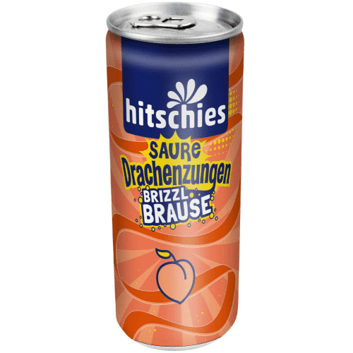 hitschies Saure Drachenzungen brizzl Brause Pfirsich 0.25l
