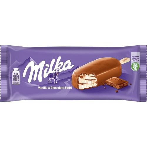 Milka Eis Vanilla&Chocolate Swirl 90ml (1 Stück)