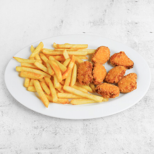 Chicken Nuggets (6 Stück) - mit Pommes
