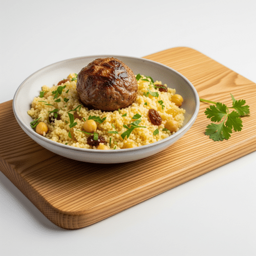 Couscous mit Frikadelle