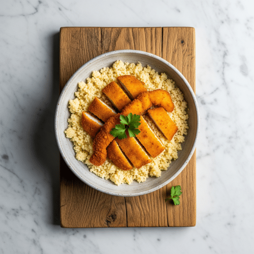 Couscous mit Schnitzel