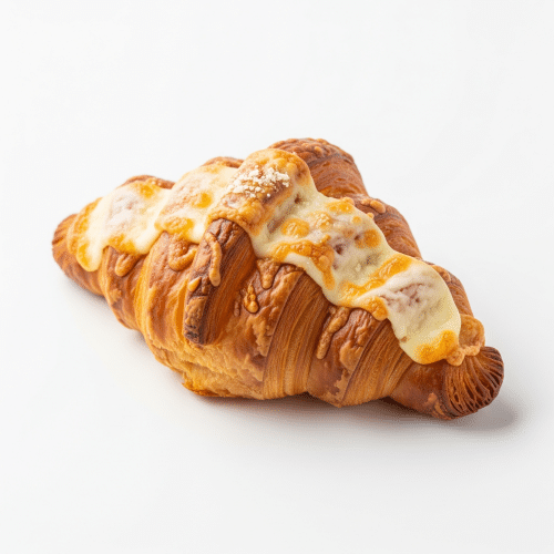 Käse überbackenes Croissant