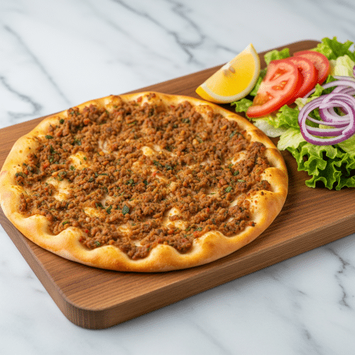 Lahmacun mit Salat