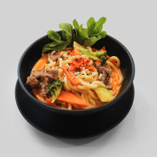 Udon Nudeln mit Rindfleisch