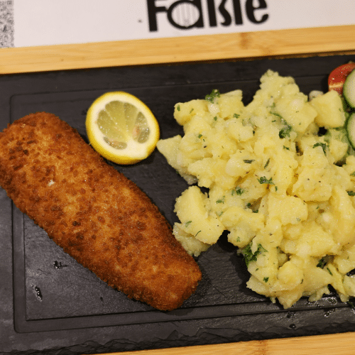 Paniertes Seelachsfilet