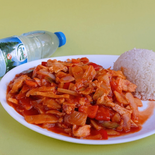 Hühnerfleisch Ananas