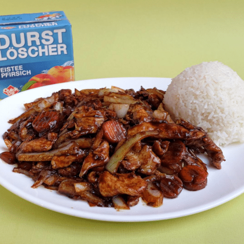 Hühnerfleisch Zwiebeln