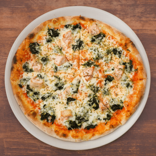 Pizza Salmone e Spinaci
