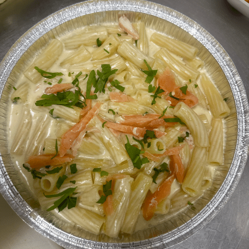 Rigatoni in Lachs - Sahne - sauce