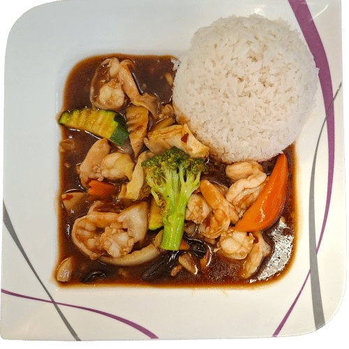 Chili-Knoblauch mit Garnelen