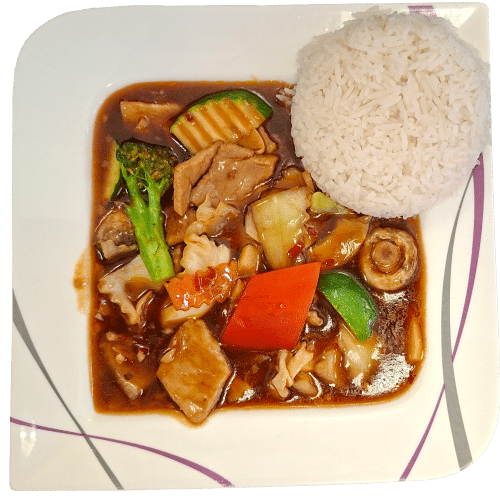 Chili-Knoblauch mit Schweinefleisch