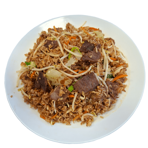 Eierreis mit Rindfleisch