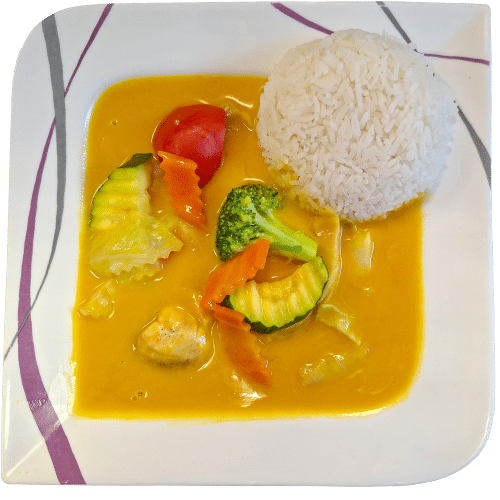Gemüse mit Mangosauce