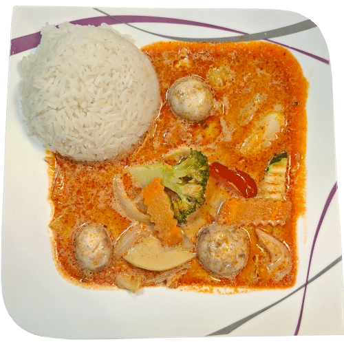 Rotes Curry mit Gemüse (scharf)