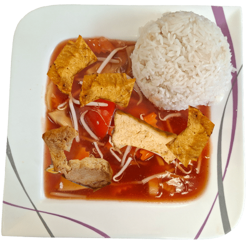 Tofu mit Süß-Sauer-Sauce