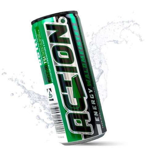 ACTION Energy Drink Waldmeister 0.25l (EINWEG)