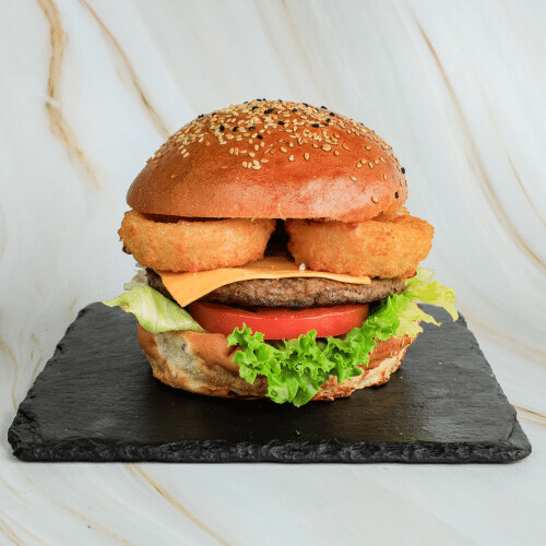 Sticky Onion-Cheeseburger