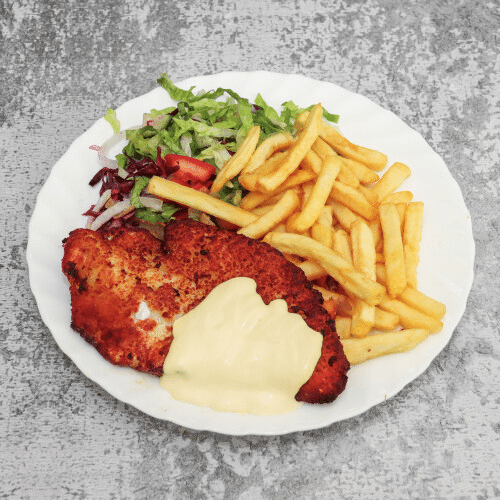 Schnitzel mit Sauce Hollandaise