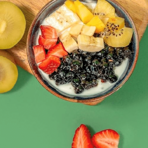 Fruchtperlen mit Joghurt