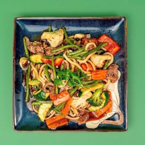 Kokomi Udon mit gegrilltem Hähnchen