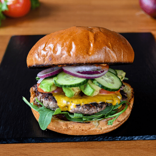Slices Avocado Burger