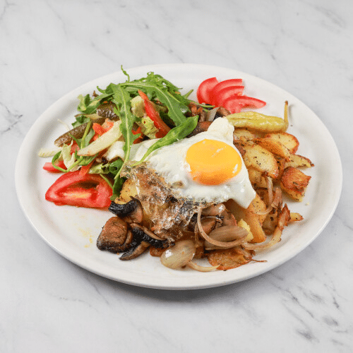 Bratkartoffeln mit Spiegelei