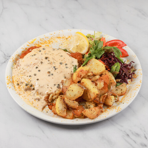 Schnitzel Pfefferrahmsauce