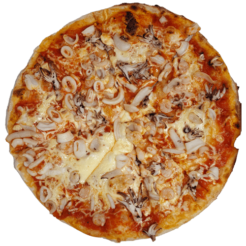 Pizza mit Meeresfrüchten
