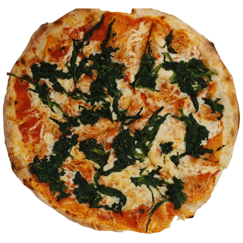 Pizza mit Spinat