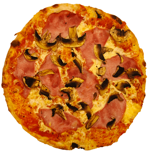 Pizza Prosciutto mit Champignons